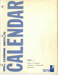 Open Learning Institute Calendar part 1 1979