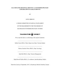 Illuminating regional identity: An interdisciplinary exploration in Saskatchewan