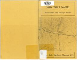 Why that name? Place names of Kamloops district