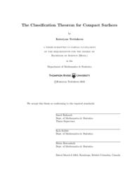 The classification theorem for compact surfaces