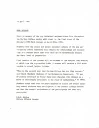 Final round of Cariboo College's 1980 math contest