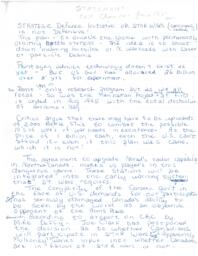 Statement about the strategic defence initiative (draft)