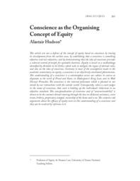 Conscience as the organising concept of equity