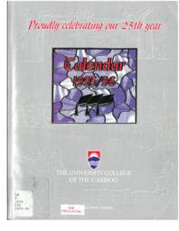 University College of the Cariboo Calendar 1995-1996