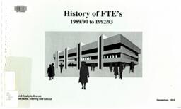 History of FTE's 1989/90 to 1992/93