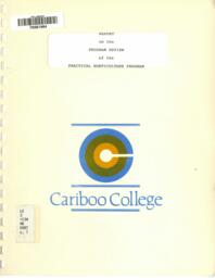 Report on the program review of the practical horticulture program