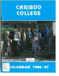 Cariboo College Calendar 1986-1987