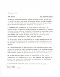 Medical laboratory technology program: Accreditation survey