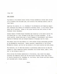 Seventh annual Cariboo College mathematics contest