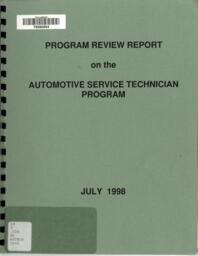Program review report on the automotive service technician program