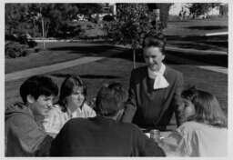 Stella Black with students