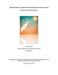 Supporting student accommodations and inclusion processes in post-secondary education: A bottom-up approach
