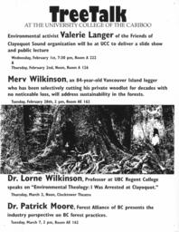 Tree talk at the University College of the Cariboo