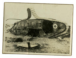   Destroyed German tank   : Front