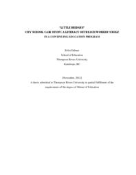 “Little Bridges” city school case study: A literacy outreach worker’s role in a continuing education program