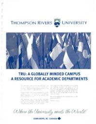 TRU: A globally minded campus: A resource for academic departments