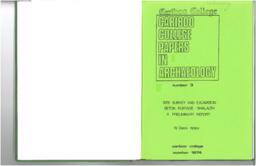 Cariboo College papers in archaeology number 3: Archaeological site survey and excavation, Seton Portage - Shalalth : a preliminary report