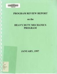 Program review report on the heavy duty mechanics program
