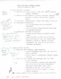 Tools for peace meeting agenda (Friday, October 24 1986)