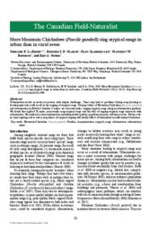 More mountain chickadee (Poecile gambeli) sing atypical songs in urban than in rural areas