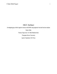 Investigating age-related cognitive decline with fNIRS and peripheral vascular function analysis