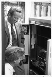 C.W. Brewster inspects the new hardware
