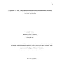 A pedagogy of caring leads to reciprocal relationships, engagement, and emotional well-being in education