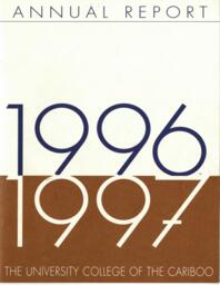 The University College of the Cariboo annual report 1996-1997