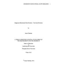 Indigenous educational dawn breakers: University retention