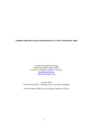 Academic restructuring and the emergence of for-profit universities in Japan