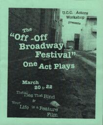 The "Off-Off Broadway Festival" One Act Plays playbill