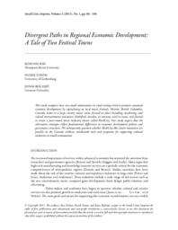Divergent paths in regional economic development: A tale of two festival towns