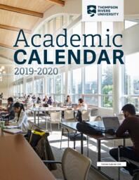 Thompson Rivers University Calendar 2019-2020 (September edition)
