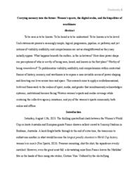Carrying memory into the future: Women’s sports, the digital realm, and the biopolitics of worthiness