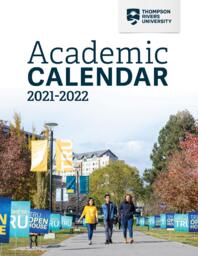 Thompson Rivers University Calendar 2021-2022 (April edition)