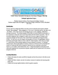 Fulbright Application Project