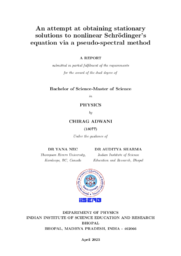 An attempt at obtaining stationary solutions to nonlinear Schrödinger’s equation via a pseudo-spectral method