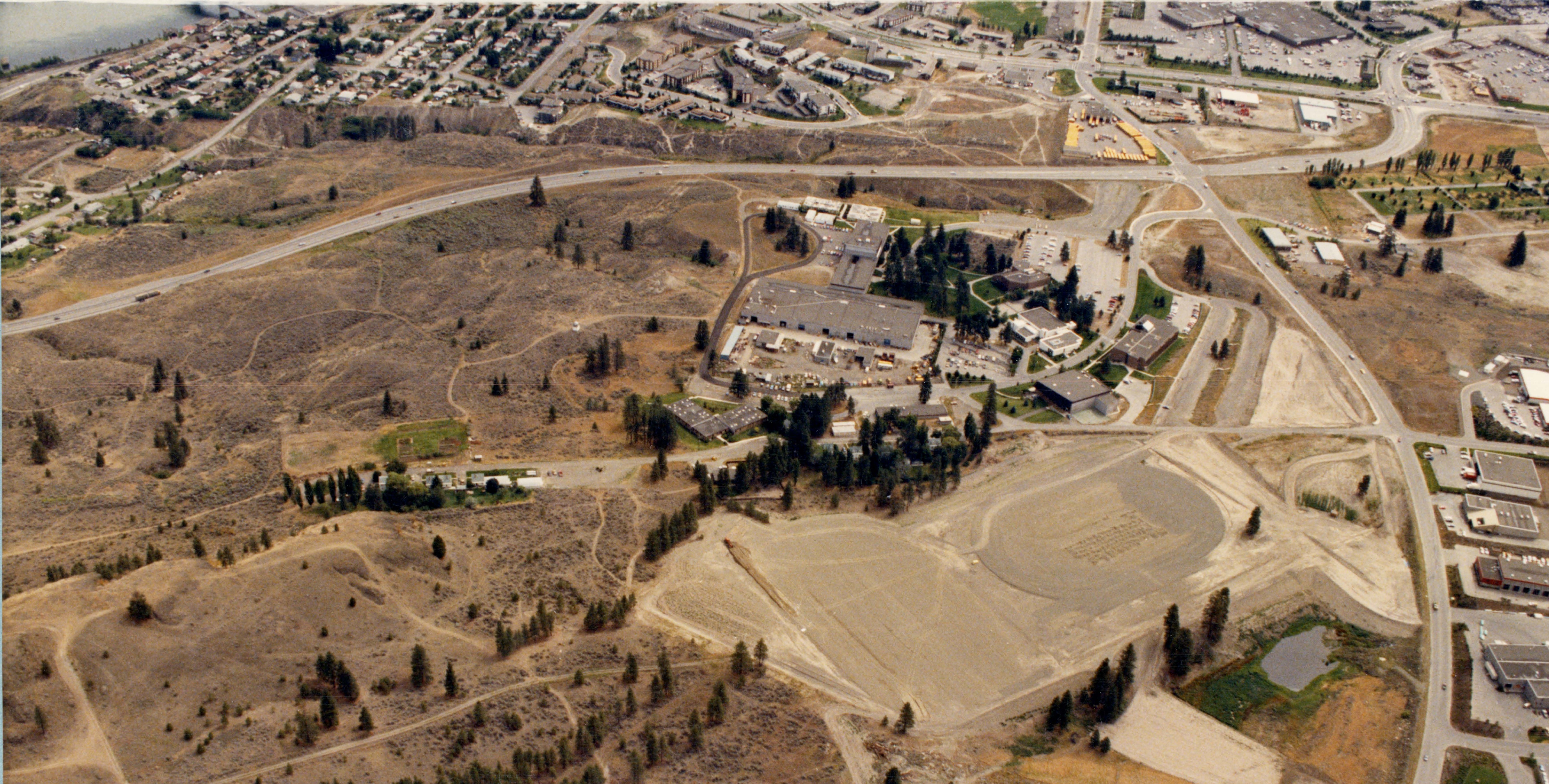 Aerial view of Cariboo College in 1981.